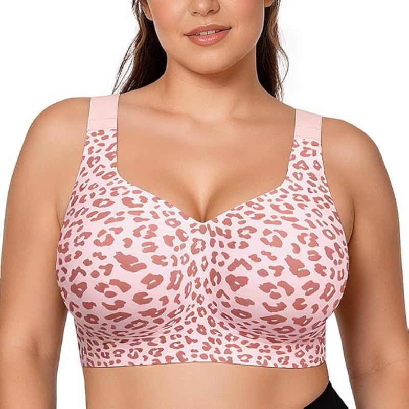 Minimizer Bra Women - حمالات صدر جيلي بنقشة الفهد بدون